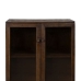 Armoire Marron Verre Bois de manguier 80 x 40 x 100 cm