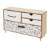 Jewelry box ONE LINE White Black Natural MDF Wood 36 x 11 x 23 cm