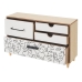 Jewelry box ONE LINE White Black Natural MDF Wood 36 x 11 x 23 cm