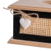 Handkerchief or scarf box HEARTS Wood Cane MDF Wood 27 x 16 x 9 cm