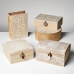 Korb-Set Weiß natürlich Holz MDF 20 x 20 x 10 cm