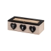 Caja para Infusiones HEARTS Negro Natural Poliresina Madera MDF 24 x 11 x 7 cm