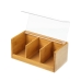 Box for Infusions Transparant Natuurlijk Bamboe 22 x 11 x 9,5 cm