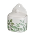 Salt Shaker with Lid GREENS White Green Stoneware 500 ml 12 x 8,5 x 15 cm