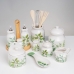 Salt Shaker with Lid GREENS White Green Stoneware 500 ml 12 x 8,5 x 15 cm