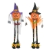 Decorațiune pentru Halloween DKD Home Decor Organza Poliester Dovleac (50 x 92 cm) (2 pcs)