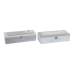 Dekorasjonsboks DKD Home Decor Metall Tre MDF (24 x 8 x 6 cm) (2 pcs)