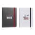 Agenda DKD Home Decor Bianco Nero Rosso (2 pcs) (10.5 x 1.5 x 14.5 cm)