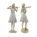 Decoratieve figuren DKD Home Decor Gouden Wit Hars Muzikant/Musicus (26.5 x 20 x 60 cm) (2 pcs)