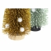 Albero di Natale DKD Home Decor Poliestere Legno Pompon (2 pcs) (7 x 7 x 17 cm)