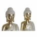 Decoratieve figuren DKD Home Decor Gouden Boeddha Hars (22 x 12 x 30 cm) (2 pcs)