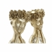 Decoratieve figuren DKD Home Decor Hars Vrouw (2 pcs) (16.5 x 15 x 25.5 cm)