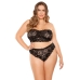 Compleu de lenjerie Fantasy Lingerie Negru (Queen size)