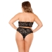 Compleu de lenjerie Fantasy Lingerie Negru (Queen size)