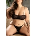 Compleu de lenjerie Fantasy Lingerie Negru (Queen size)