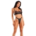 Conjunto de Lencería Fantasy Lingerie Negro (L/XL)