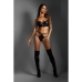 Conjunto de Lencería Fantasy Lingerie Negro (L/XL)