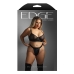 Compleu de lenjerie Fantasy Lingerie Negru (Queen size)