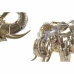 Decoratieve figuren DKD Home Decor Olifant Gouden Hars Multicolour (45,5 x 20 x 35 cm) (2 Stuks)