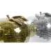 Disco Ball DKD Home Decor Silver Golden Resin Apple Modern (21 x 21 x 19 cm) (2 Units)