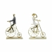 Deko-Figur DKD Home Decor Fahrrad Gold Metall Harz (22,5 x 11 x 33,5 cm) (2 Stück)