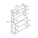 Larder Alexandra House Living 101 x 160 x 36 cm 4 Shelves industrial Shelves