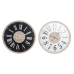 Horloge Murale DKD Home Decor Noir MDF Blanc (60 x 4,5 x 60 cm)