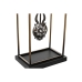 Reloj de Mesa DKD Home Decor Cristal Negro Dorado Hierro (17 x 12 x 46,5 cm) (2 Unidades)