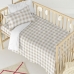 Cot Bedding Set HappyFriday BASIC KIDS Beige Baby Crib