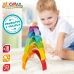 Puzzle Infantil de Madeira Woomax Arco-íris 11 Peças 2 Unidades