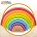 Houten Kinderpuzzel Woomax Regenboog 8 Onderdelen 4 Stuks