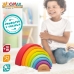 Puzzle Infantil de Madeira Woomax Arco-íris 8 Peças 4 Unidades