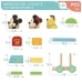 Trein Disney 14 Onderdelen (6 Stuks)