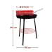 Barbecue Draagbare Aktive Hout Ijzer Ø 38 cm 37 x 61 x 45 cm (6 Stuks) Rood