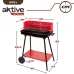 Kolenbarbecue met wielen Aktive Staal Plastic Geëmailleerd metaal 66 x 85 x 44 cm Rood