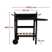 Kulgrill med hjul Aktive Emaljeret metal 100,5 x 88,5 x 40 cm Sort