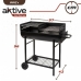 Kulgrill med hjul Aktive Plastik Emaljeret metal 97 x 96 x 42 cm Sort