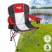 Inklapbare campingstoel Aktive Donker grijs Rood 56 x 98 x 59 cm (4 Stuks)