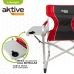 Inklapbare campingstoel Aktive Grijs Rood 61 x 92 x 52 cm (2 Stuks)