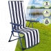 Solstol Aktive Wit Marineblauw Liggend Gestreept 147 x 70 x 48 cm (2 Stuks)