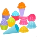 Beach toys set Colorbaby 15 Pieces Moulds Ice cream Cupcake (24 Units)