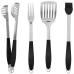 Set Utensili da Barbecue Aktive 4 Pezzi Barbecue Acciaio inossidabile 10 x 42 x 4 cm (4 Unità)