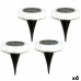 Set of solar garden lights Aktive 4 Pieces ABS 10,5 x 12,5 x 10,5 cm (6 Units)