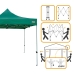 Gazebo Aktive Foldable Adjustable height Steel Polyester 420D Oxford Green 300 x 320 x 300 cm