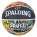 Ball til Basketball Spalding Rainbow Graffiti Svart