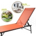 Chaise longue inclinable Aktive Orange 180 x 35 x 49 cm (2 Unités)