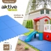 Kinderpuzzel Aktive Blauw 9 Onderdelen EVA-rubber 50 x 0,4 x 50 cm (4 Stuks)