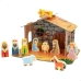 Christmas nativity set Woomax 11 Pieces Wood Cardboard 22 x 16 x 12 cm