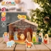 Christmas nativity set Woomax 11 Pieces Wood Cardboard 22 x 16 x 12 cm