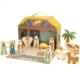 Christmas nativity set Woomax 15 Pieces Wood 25 x 20 x 24,5 cm